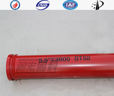 Stationary Concrete Pump Seamless Delivery Pipe ST52  DN125  HD Flange