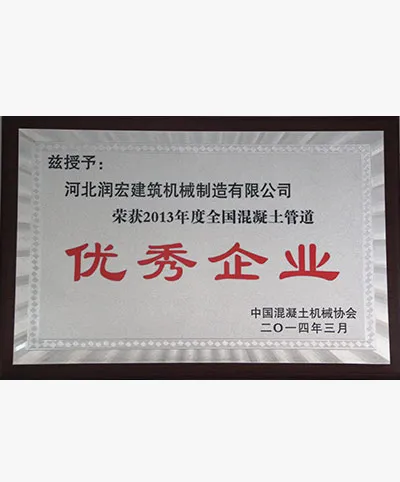 مؤسسة ممتازة من قبل الجمعية الصينية لآلات الخرسانة